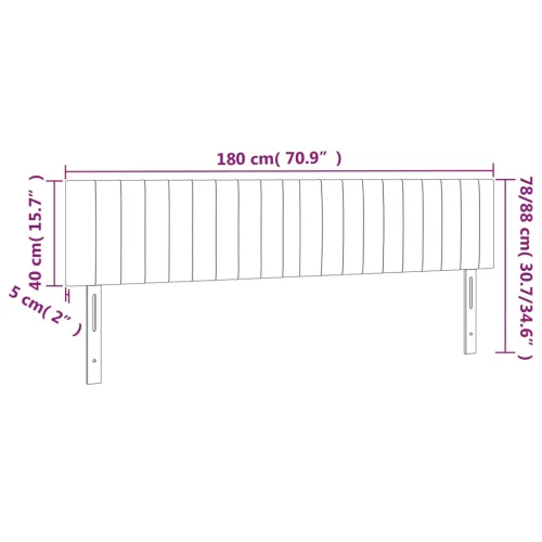 LED uzglavlje krem 180x5x78/88 cm od tkanine - Krema 180 x 5 x 78/88 cm Cijena