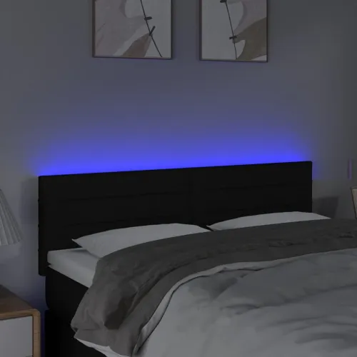 LED uzglavlje crno 144x5x78/88 cm od tkanine - Crna 144 x 5 x 78/88 cm Cijena