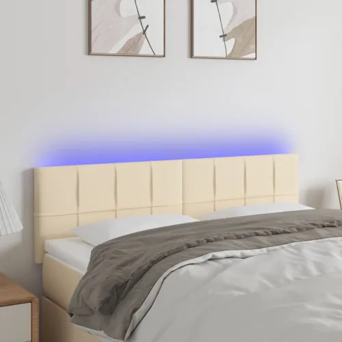 LED uzglavlje krem 144x5x78/88 cm od tkanine - Krema 144 x 5 x 78/88 cm Cijena