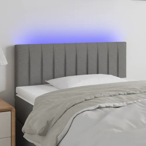 LED uzglavlje tamnosivo 100x5x78/88 cm od tkanine - Tamno siva 100 x 5 x 78/88 cm Cijena