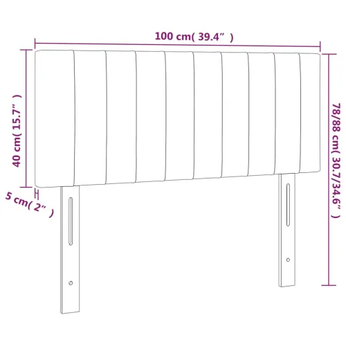 LED uzglavlje tamnosivo 100x5x78/88 cm od tkanine - Tamno siva 100 x 5 x 78/88 cm Cijena