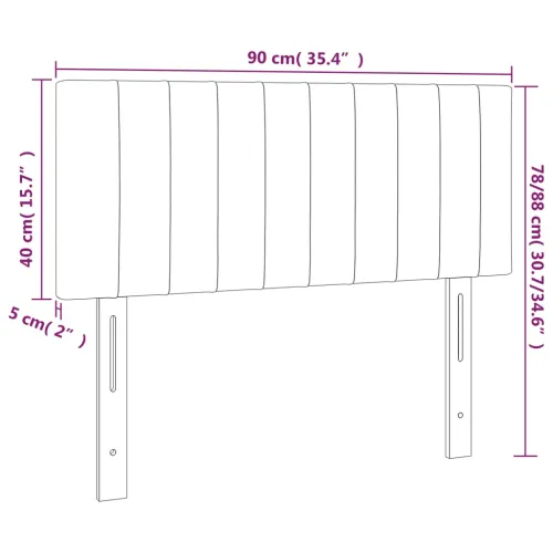 LED uzglavlje crno 90x5x78/88 cm od tkanine - Crna 90 x 5 x 78/88 cm Cijena