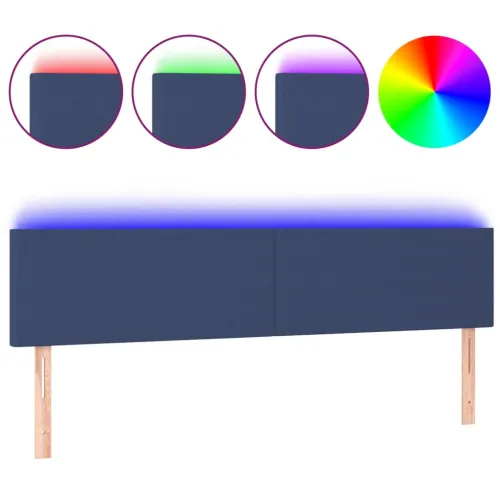 LED uzglavlje plavo 160x5x78/88 cm od tkanine - Plava 160 x 5 x 78/88 cm Cijena