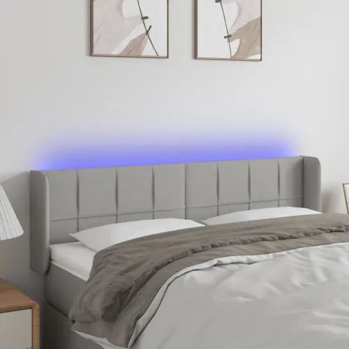LED uzglavlje svjetlosivo 147x16x78/88 cm od tkanine - Svjetlosiva 147 x 16 x 78/88 cm Cijena