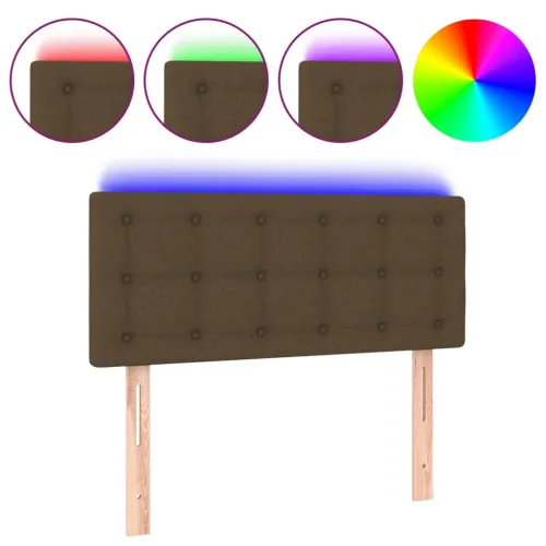 LED uzglavlje tamnosmeđe 100x5x78/88 cm od tkanine - Tamno smeđa 100 x 5 x 78/88 cm Cijena