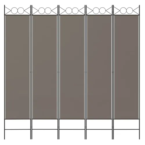 Paravan - Sobna pregrada s 5 panela antracit 200 x 200 cm od tkanine - Antracit 200 x 200 cm Cijena