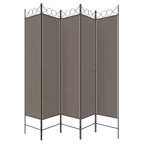 Paravan - Sobna pregrada s 5 panela antracit 200 x 200 cm od tkanine - Antracit 200 x 200 cm Cijena
