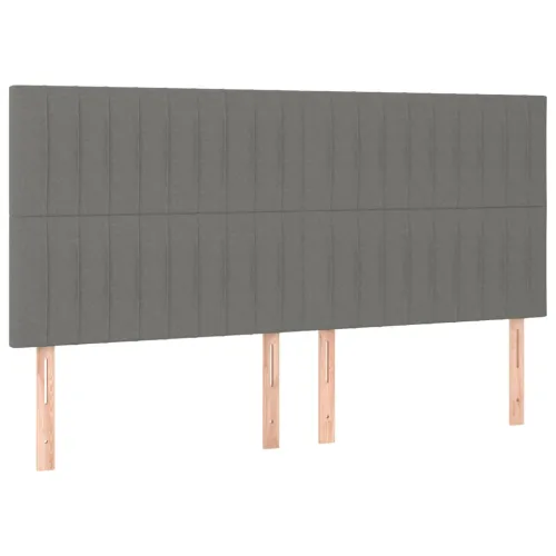 LED uzglavlje tamnosivo 160x5x118/128 cm od tkanine - Tamno siva 160 x 5 x 118/128 cm Cijena