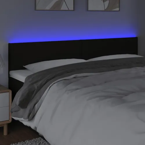 LED uzglavlje crno 180x5x78/88 cm od tkanine - Crna 180 x 5 x 78/88 cm Cijena