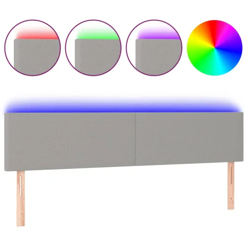 LED uzglavlje svjetlosivo 180x5x78/88 cm od tkanine - Svjetlosiva 180 x 5 x 78/88 cm Cijena