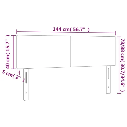 LED uzglavlje krem 144x5x78/88 cm od tkanine - Krema 144 x 5 x 78/88 cm Cijena