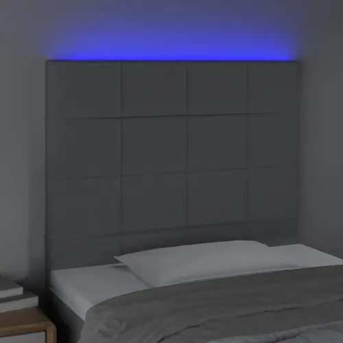 LED uzglavlje svjetlosivo 90x5x118/128 cm od tkanine - Svjetlosiva 90 x 5 x 118/128 cm Cijena