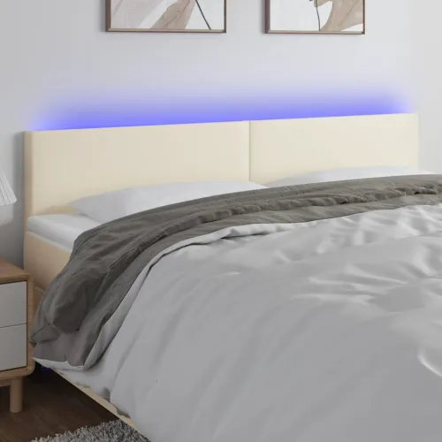 LED uzglavlje krem 160 x 5 x 78/88 cm od umjetne kože - Krema 160 x 5 x 78/88 cm Cijena