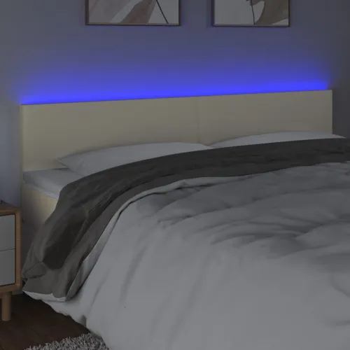LED uzglavlje krem 160 x 5 x 78/88 cm od umjetne kože - Krema 160 x 5 x 78/88 cm Cijena