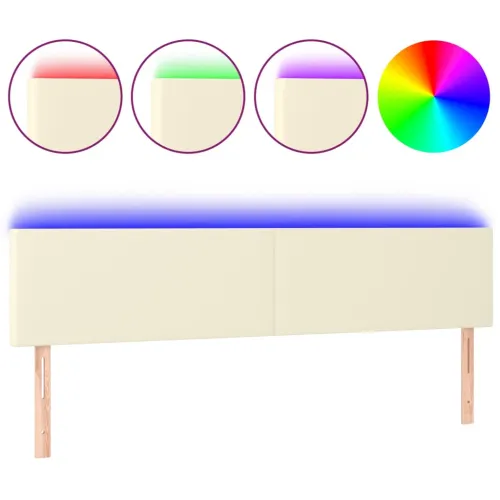 LED uzglavlje krem 160 x 5 x 78/88 cm od umjetne kože - Krema 160 x 5 x 78/88 cm Cijena