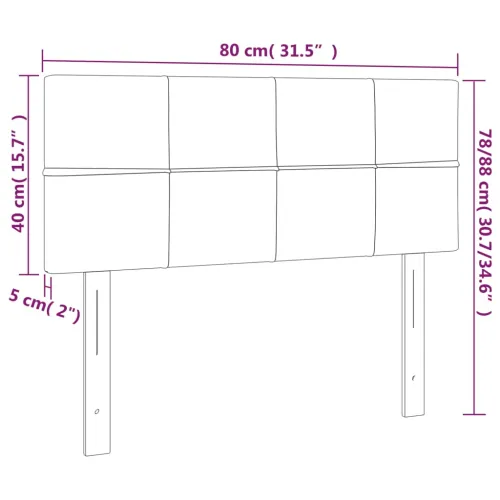 LED uzglavlje krem 80 x 5 x 78/88 cm od tkanine - Krema 80 x 5 x 78/88 cm Cijena