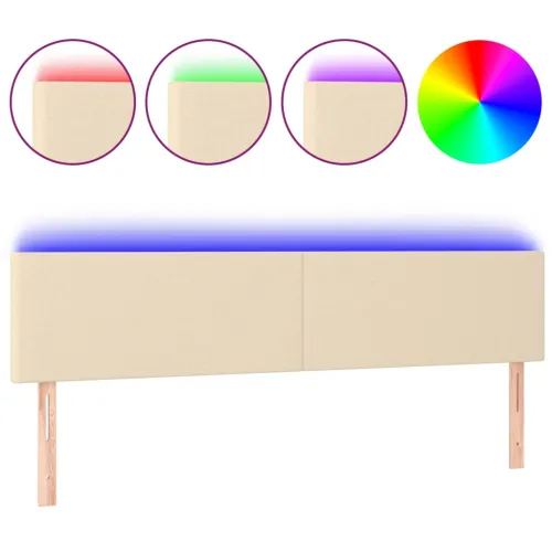 LED uzglavlje krem 200x5x78/88 cm od tkanine - Krema 200 x 5 x 78/88 cm Cijena