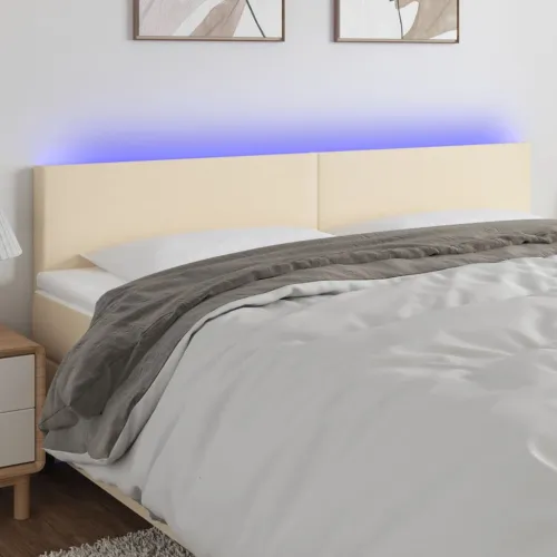 LED uzglavlje krem 200x5x78/88 cm od tkanine - Krema 200 x 5 x 78/88 cm Cijena