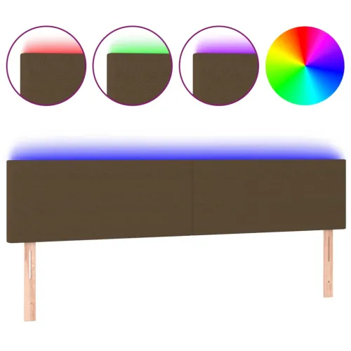 LED uzglavlje tamnosmeđe 160x5x78/88 cm od tkanine - Tamno smeđa 160 x 5 x 78/88 cm Cijena