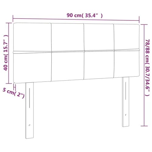 LED uzglavlje krem 90x5x78/88 cm od tkanine - Krema 90 x 5 x 78/88 cm Cijena