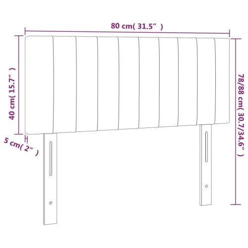 LED uzglavlje krem 80 x 5 x 78/88 cm od tkanine - Krema 80 x 5 x 78/88 cm Cijena