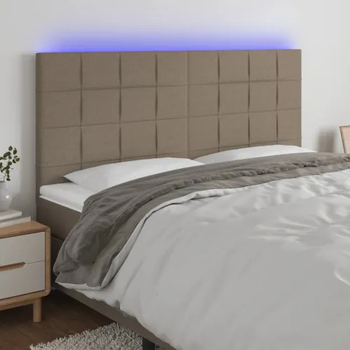 LED uzglavlje smeđesivo 160x5x118/128 cm od tkanine - Sivo-smeđa 160 x 5 x 118/128 cm Cijena