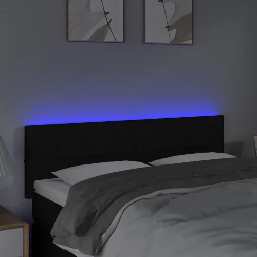 LED uzglavlje crno 144x5x78/88 cm od tkanine - Crna 144 x 5 x 78/88 cm Cijena