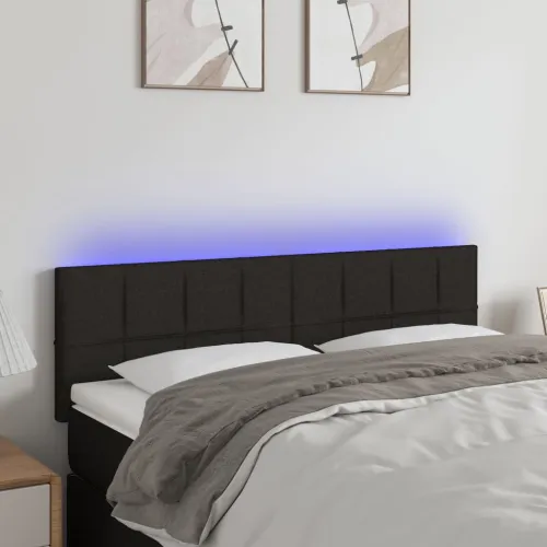 LED uzglavlje crno 144x5x78/88 cm od tkanine - Crna 144 x 5 x 78/88 cm Cijena