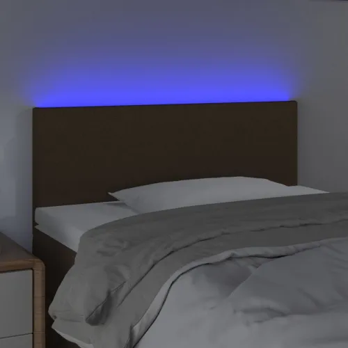LED uzglavlje tamnosmeđe 90x5x78/88 cm od tkanine - Tamno smeđa 90 x 5 x 78/88 cm Cijena