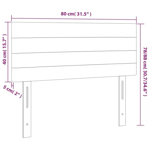 LED uzglavlje plavo 80 x 5 x 78/88 cm od tkanine - Plava 80 x 5 x 78/88 cm Cijena