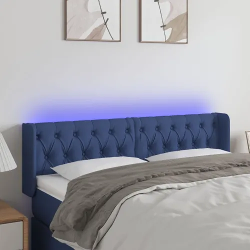 LED uzglavlje plavo 147x16x78/88 cm od tkanine - Plava 147 x 16 x 78/88 cm Cijena