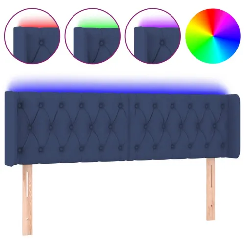 LED uzglavlje plavo 147x16x78/88 cm od tkanine - Plava 147 x 16 x 78/88 cm Cijena