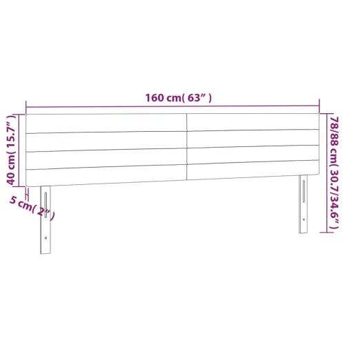 LED uzglavlje tamnosmeđe 160x5x78/88 cm od tkanine - Tamno smeđa 160 x 5 x 78/88 cm Cijena