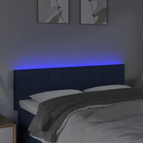 LED uzglavlje plavo 144x5x78/88 cm od tkanine - Plava 144 x 5 x 78/88 cm Cijena