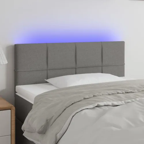 LED uzglavlje tamnosivo 100x5x78/88 cm od tkanine - Tamno siva 100 x 5 x 78/88 cm Cijena
