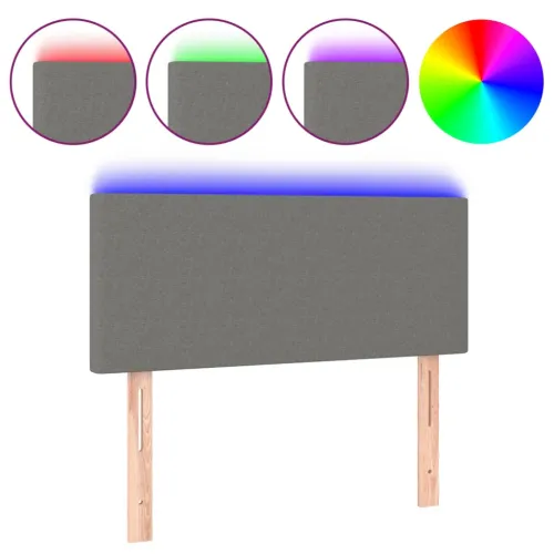 LED uzglavlje tamnosivo 80 x 5 x 78/88 cm od tkanine - Tamno siva 80 x 5 x 78/88 cm Cijena