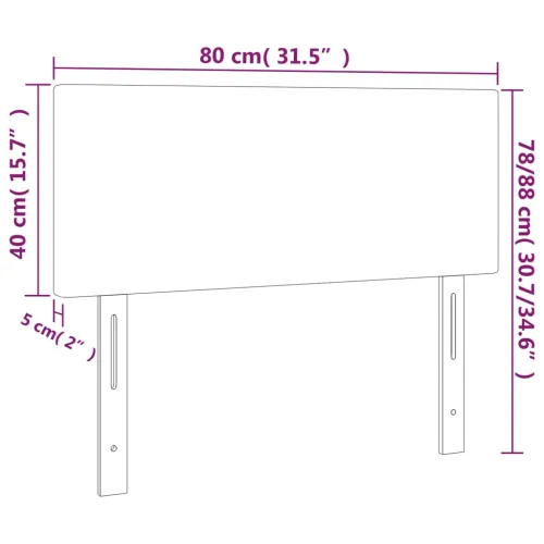 LED uzglavlje sivo 80 x 5 x 78/88 cm od umjetne kože - Siva 80 x 5 x 78/88 cm Cijena
