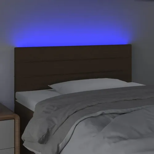LED uzglavlje tamnosmeđe 100x5x78/88 cm od tkanine - Tamno smeđa 100 x 5 x 78/88 cm Cijena