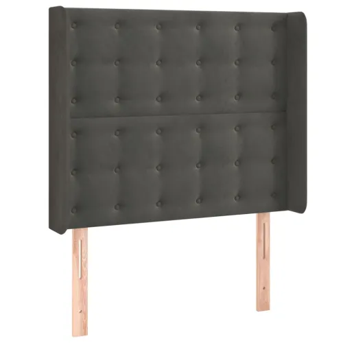 LED uzglavlje tamnosivo 93x16x118/128 cm baršunasto - Tamno siva 93 x 16 x 118/128 cm Cijena