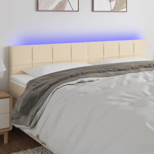 LED uzglavlje krem 200x5x78/88 cm od tkanine - Krema 200 x 5 x 78/88 cm Cijena