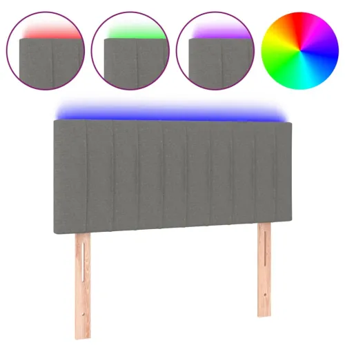 LED uzglavlje tamnosivo 80 x 5 x 78/88 cm od tkanine - Tamno siva 80 x 5 x 78/88 cm Cijena