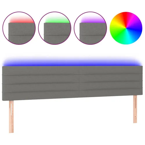 LED uzglavlje tamnosivo 160x5x78/88 cm od tkanine - Tamno siva 160 x 5 x 78/88 cm Cijena
