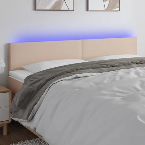 LED uzglavlje boja cappuccina 180 x 5 x 78/88cm od umjetne kože - Boja cappuccina 180 x 5 x 78/88 cm Cijena