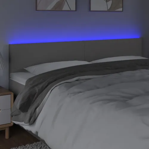 LED uzglavlje sivo 200 x 5 x 78/88 cm od umjetne kože - Siva 200 x 5 x 78/88 cm Cijena