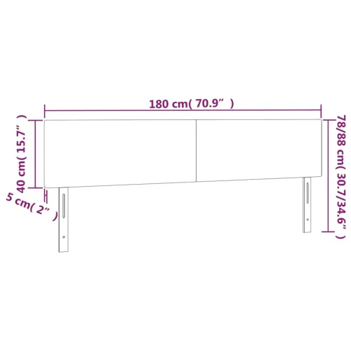 LED uzglavlje plavo 180x5x78/88 cm od tkanine - Plava 180 x 5 x 78/88 cm Cijena