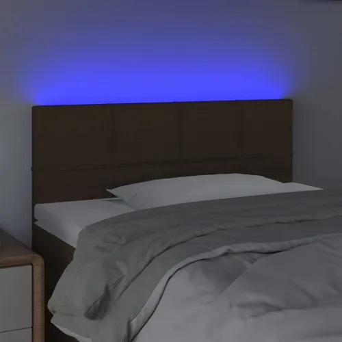 LED uzglavlje tamnosmeđe 100x5x78/88 cm od tkanine - Tamno smeđa 100 x 5 x 78/88 cm Cijena