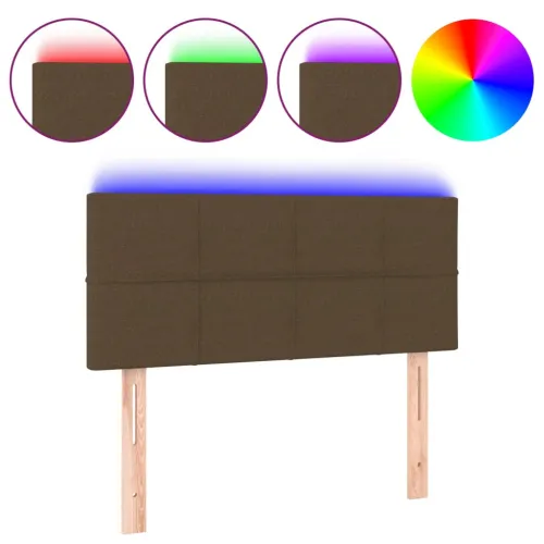 LED uzglavlje tamnosmeđe 100x5x78/88 cm od tkanine - Tamno smeđa 100 x 5 x 78/88 cm Cijena