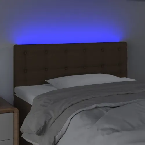 LED uzglavlje tamnosmeđe 90x5x78/88 cm od tkanine - Tamno smeđa 90 x 5 x 78/88 cm Cijena