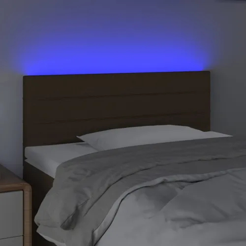 LED uzglavlje tamnosmeđe 90x5x78/88 cm od tkanine - Tamno smeđa 90 x 5 x 78/88 cm Cijena
