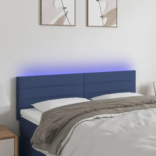 LED uzglavlje plavo 144x5x78/88 cm od tkanine - Plava 144 x 5 x 78/88 cm Cijena